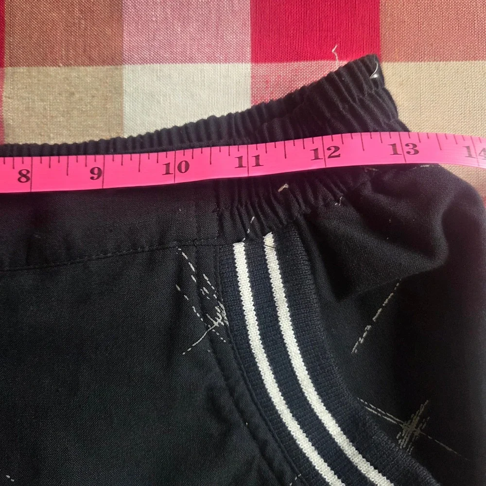 Vtg 90s Le Coq Sportif Joggers M Black Geometric Star Print Blokecore Track Pant